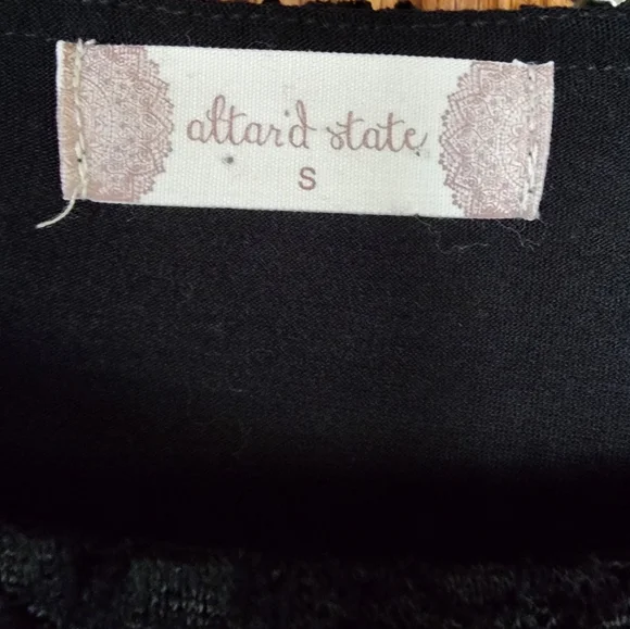 Altar'd State Black Paisley Print Lace  Dress Size Small - Picture 2 of 9